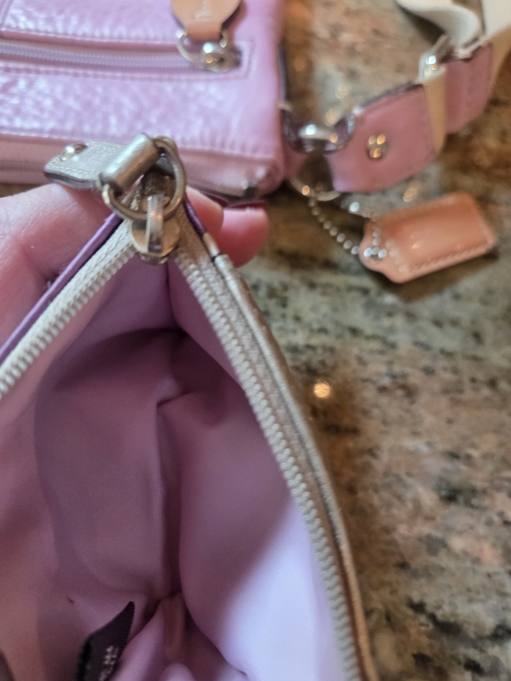 Coach Lavender Crossbody Bag with Signature Wallett - Picture 9 of 10